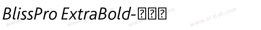 BlissPro ExtraBold字体转换